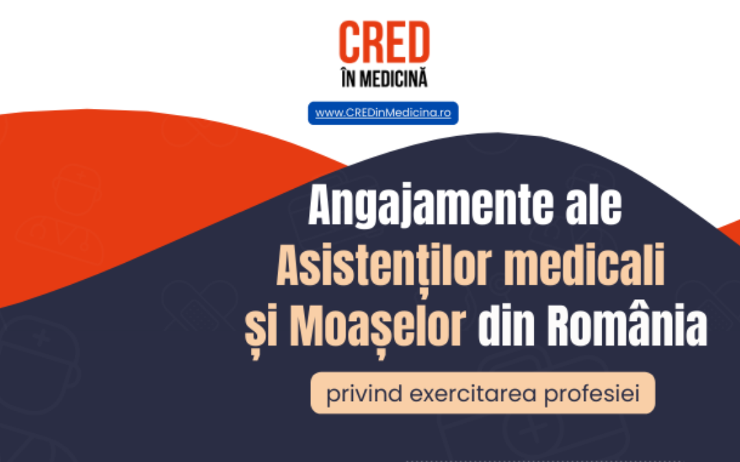 INFOGRAFIC: Angajamente ale Asistenților Medicali și Moașelor din România privind exercitarea profesiei
