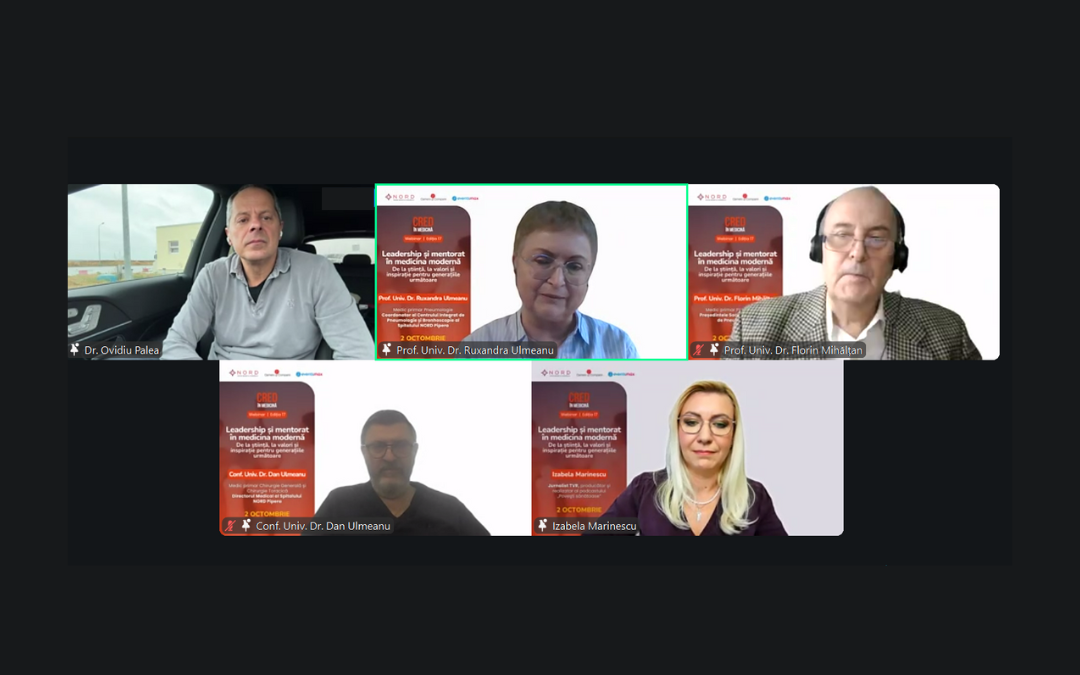 Concluzii din cadrul webinarului CRED în Medicină, cu tema „Leadership și mentorat în medicina modernă: De la știință, la valori și inspirație pentru generațiile următoare”